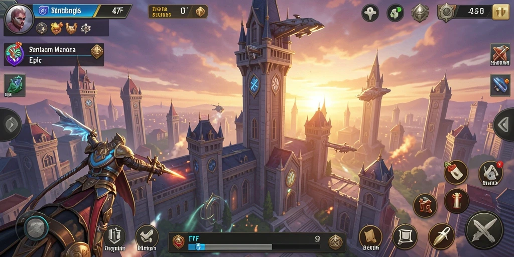Tampilan gameplay 47F yang menegangkan dalam Tower Defense.