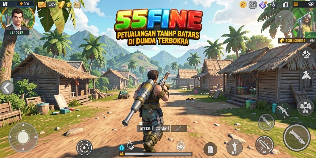 Screenshot gameplay 55FIVE menampilkan momen eksplorasi yang mendebarkan.