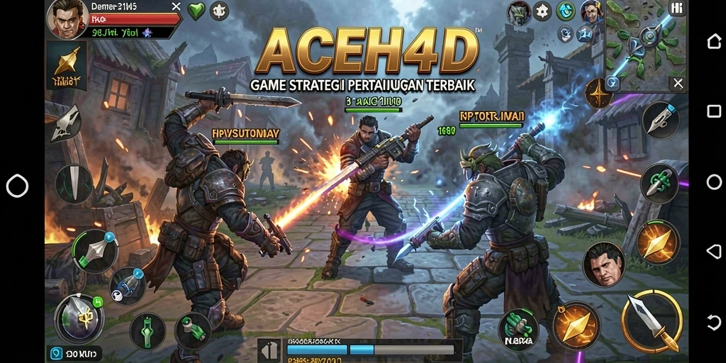 Tampilan epic pertempuran dalam gameplay ACEH4D.