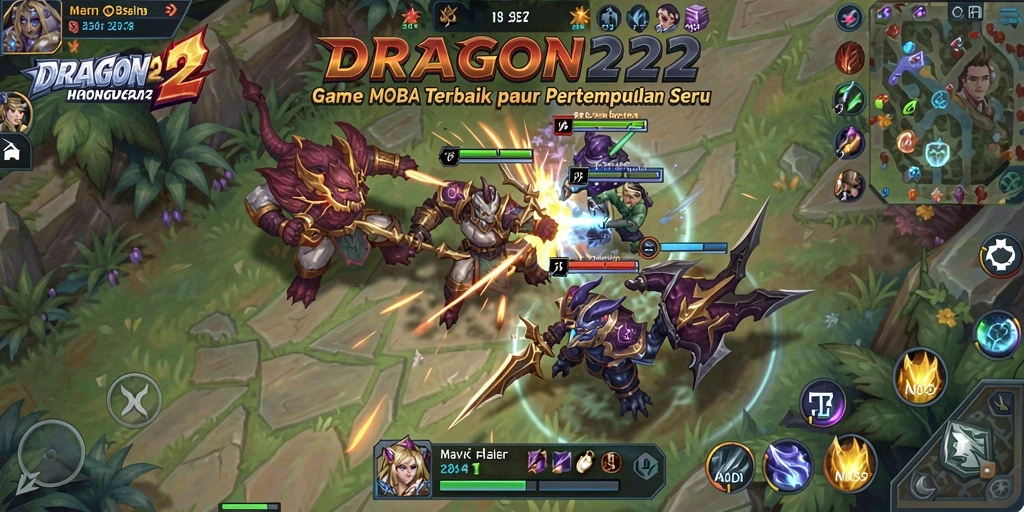 Tampak aksi seru dari gameplay MOBA DRAGON222