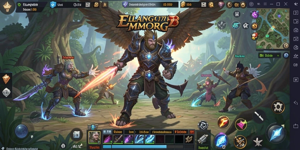 Tampilan gameplay memukau dari ELANG178 dalam MMORPG.