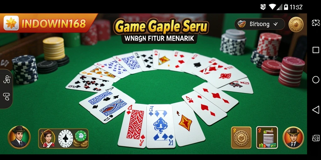 Tampilan gameplay seru di INDOWIN168 dengan fitur Gaple.