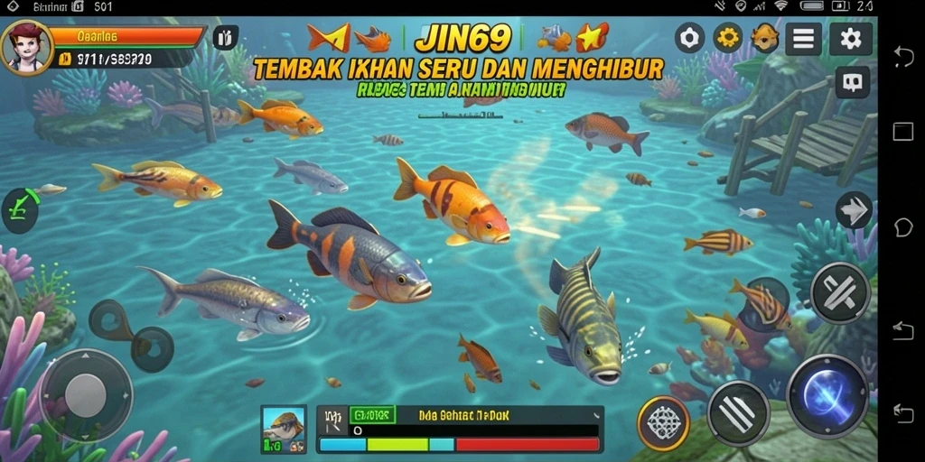 Tampilan gameplay JIN69 yang seru dan penuh aksi saat berburu ikan.