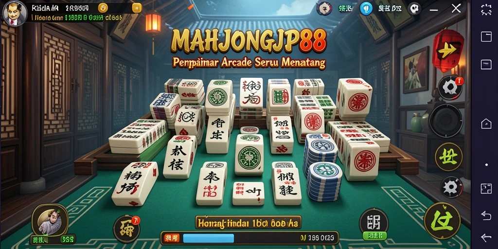 Screenshot gameplay MAHJONGJP88 yang menampilkan tantangan puzzle seru.