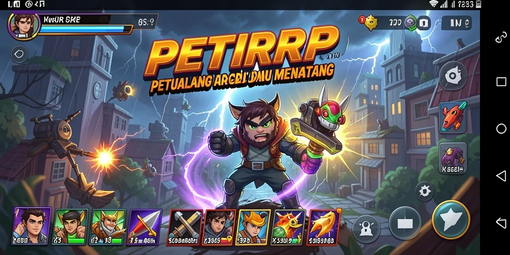 Tampilan menarik gameplay PETIRRP yang penuh aksi dan warna.