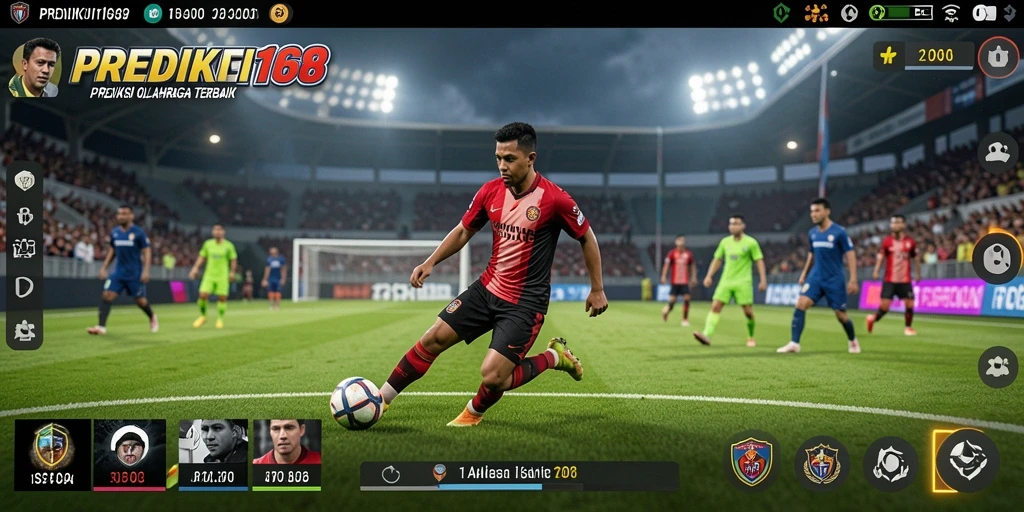 Tampilan aplikasi PREDIKSI168 dengan fitur prediksi olahraga.