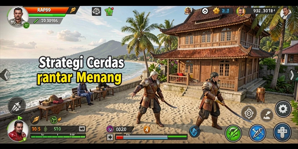 Tampilan permainan strategi yang menarik dan penuh tantangan.