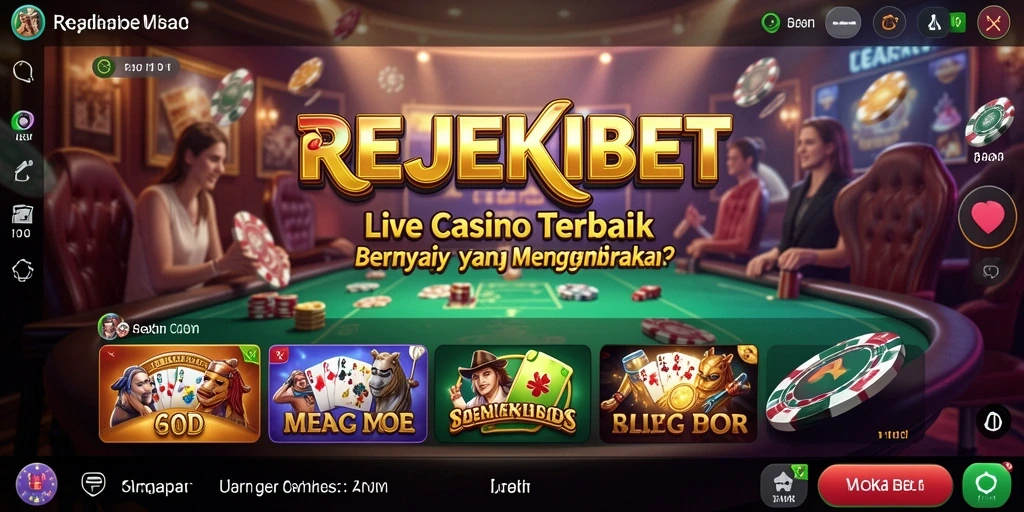 Tampilan gameplay langsung REJEKIBET yang menarik dan interaktif.