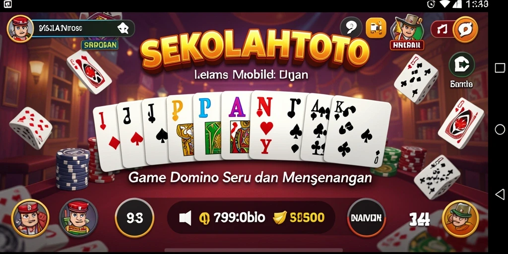 Gameplay seru dari SEKOLAHTOTO menunjukkan keseruan bermain Domino.