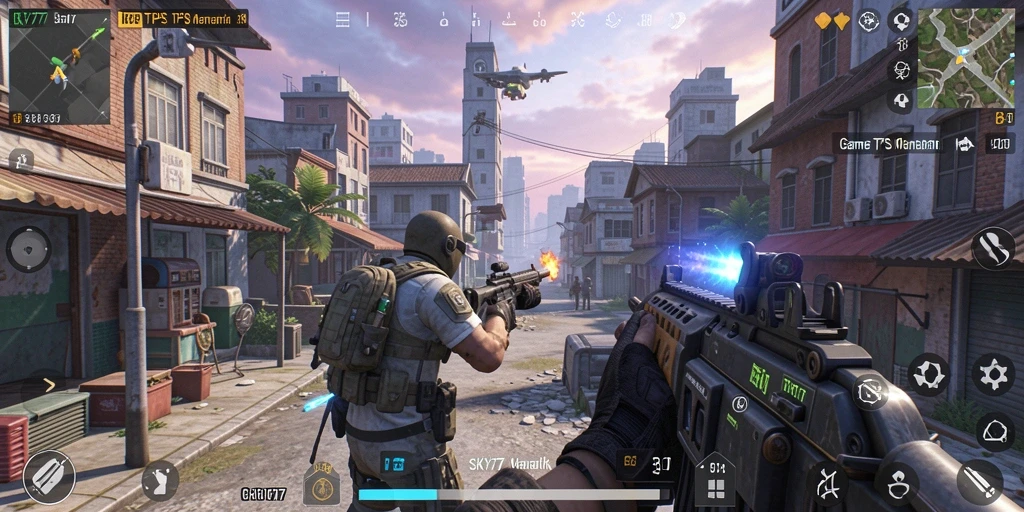 Tampilan gameplay menakjubkan dalam <strong>SKY77</strong> dengan aksi seru dan grafis tinggi.