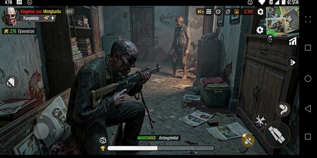 Tampilan gameplay X78 yang menegangkan dan penuh kengerian.
